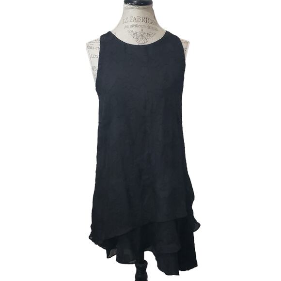 Gianni Bini Danny Little Black Dress Floral Print Tier Sleeveless Dress | BNWT - Picture 1 of 8